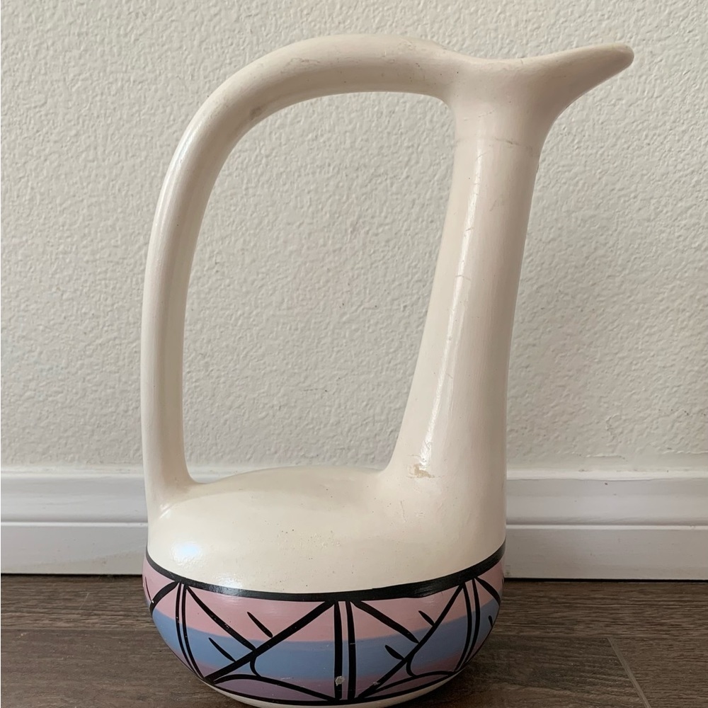 Vintage Art Ceramics Water Picture Signed June